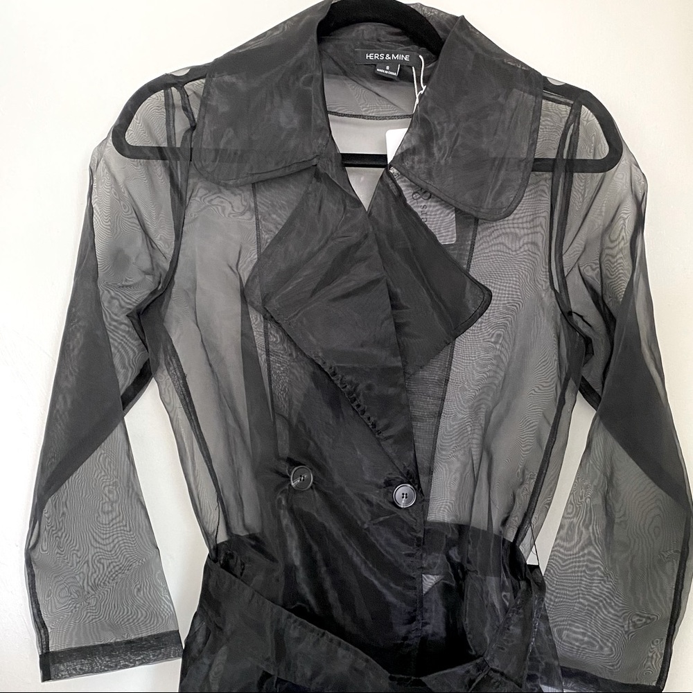 Forever 21 Belted Organza Trench Coat
